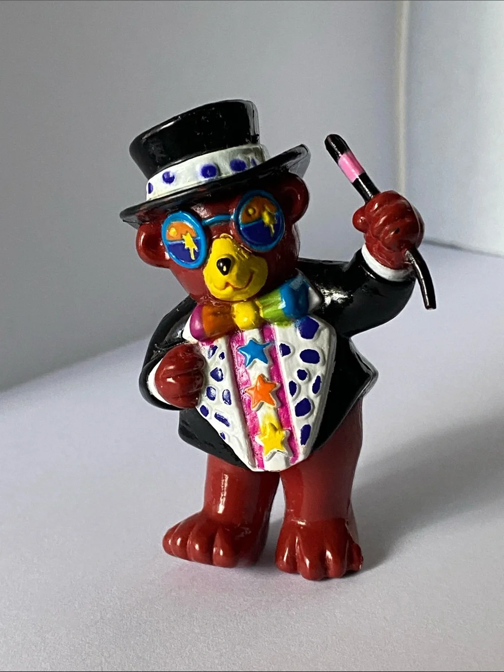 Lisa Frank Rainbow Hollywood Bear PVC Figure
